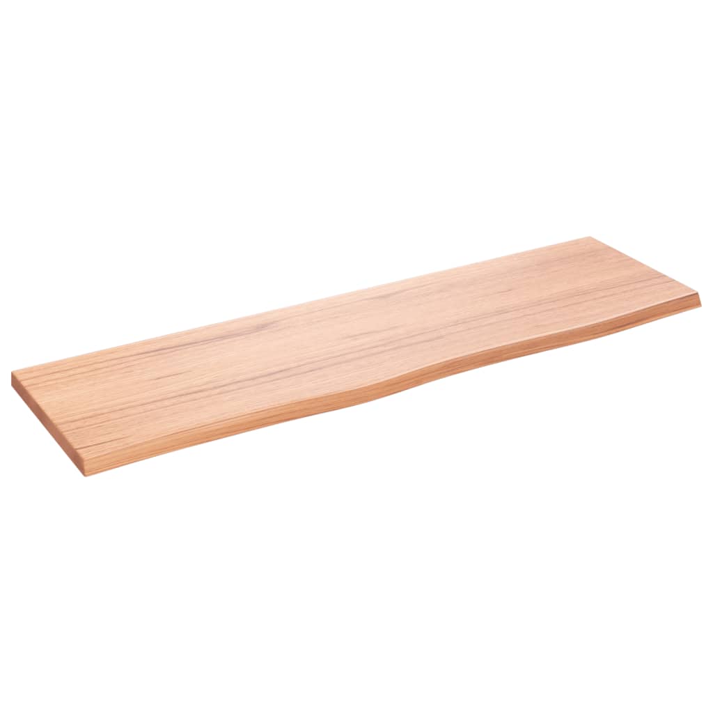 vidaXL Blat de baie, maro deschis, 100x30x2 cm, lemn masiv tratat