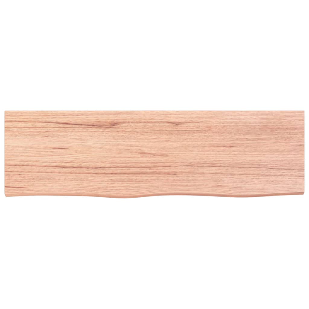 vidaXL Blat de baie, maro deschis, 100x30x(2-4) cm, lemn masiv tratat vidaXL Blat de baie, maro deschis, 100x30x(2-4) cm, lemn masiv tratat