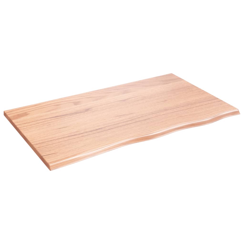 vidaXL Blat de baie, maro deschis, 100x60x2 cm, lemn masiv tratat