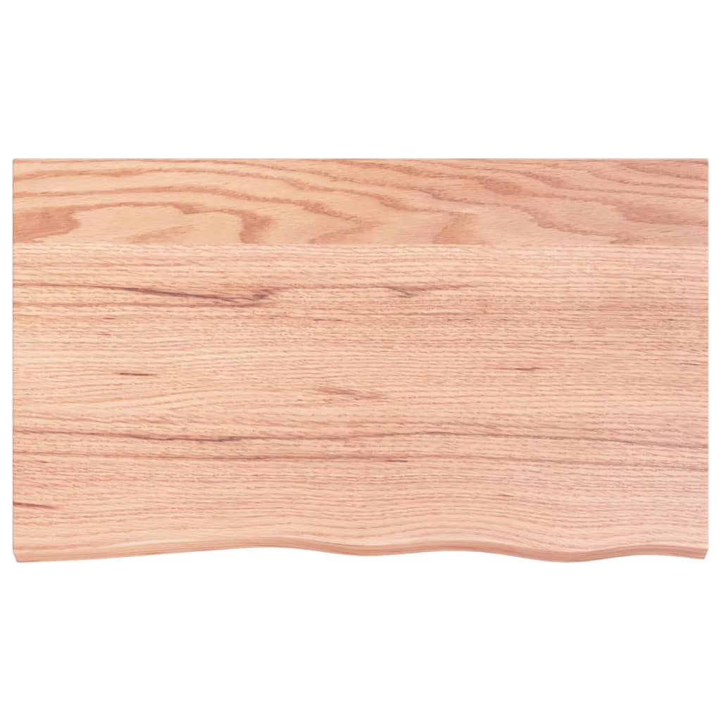 vidaXL Blat de baie, maro deschis, 100x60x2 cm, lemn masiv tratat