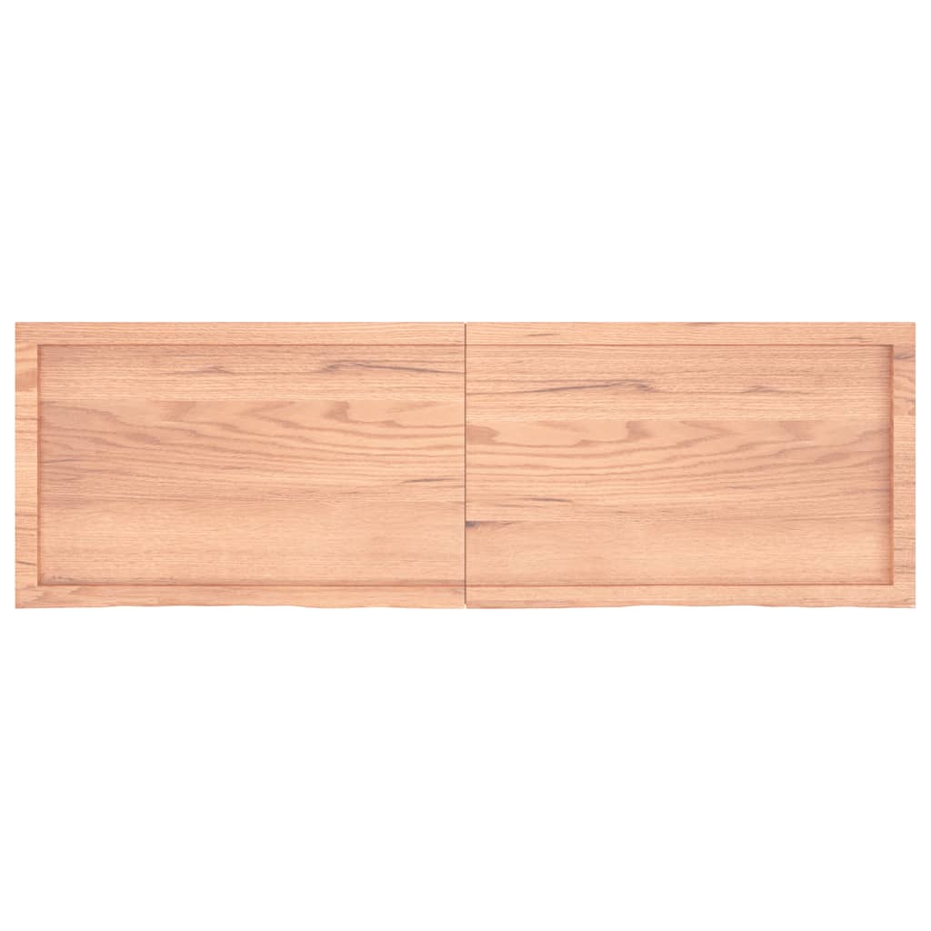 vidaXL Blat de baie, maro deschis, 160x50x(2-4) cm, lemn masiv tratat vidaXL Blat de baie, maro deschis, 160x50x(2-4) cm, lemn masiv tratat