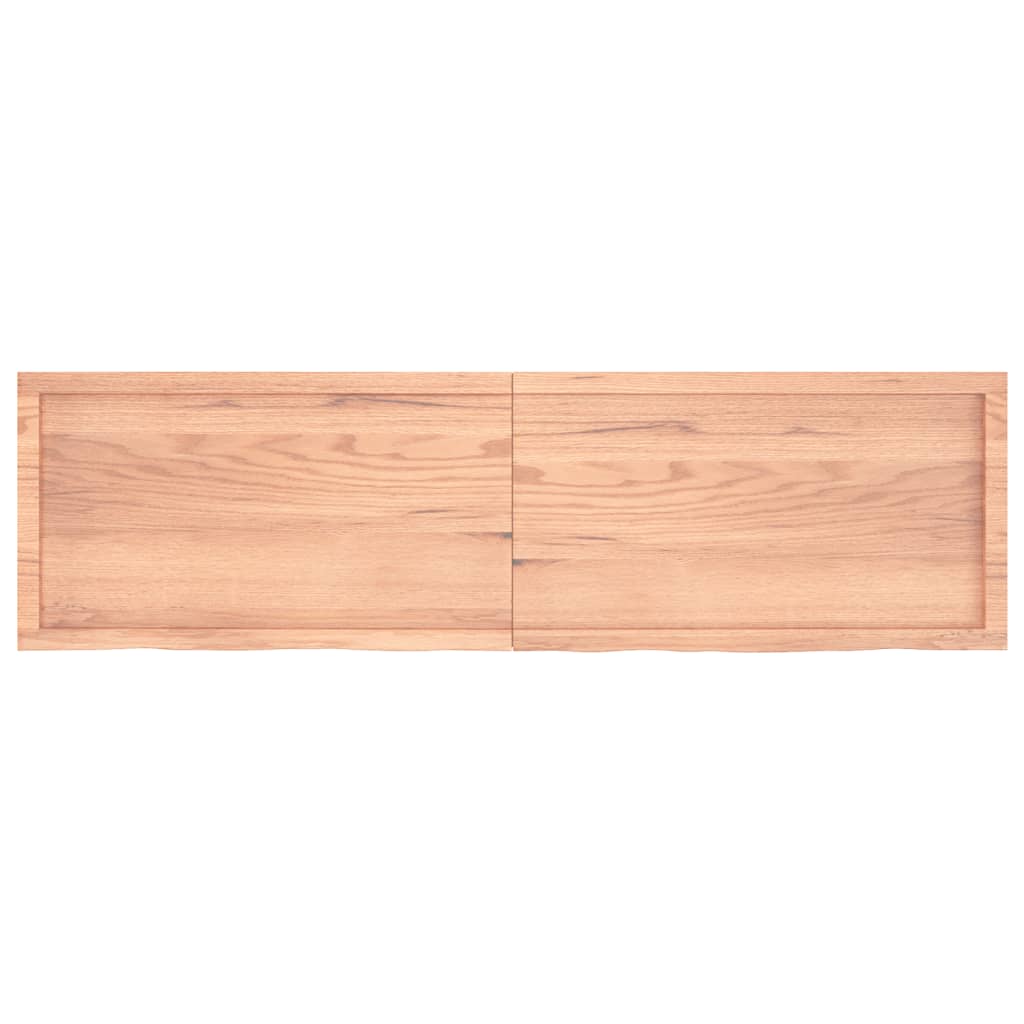 vidaXL Blat de baie, maro deschis, 180x50x(2-4) cm, lemn masiv tratat vidaXL Blat de baie, maro deschis, 180x50x(2-4) cm, lemn masiv tratat