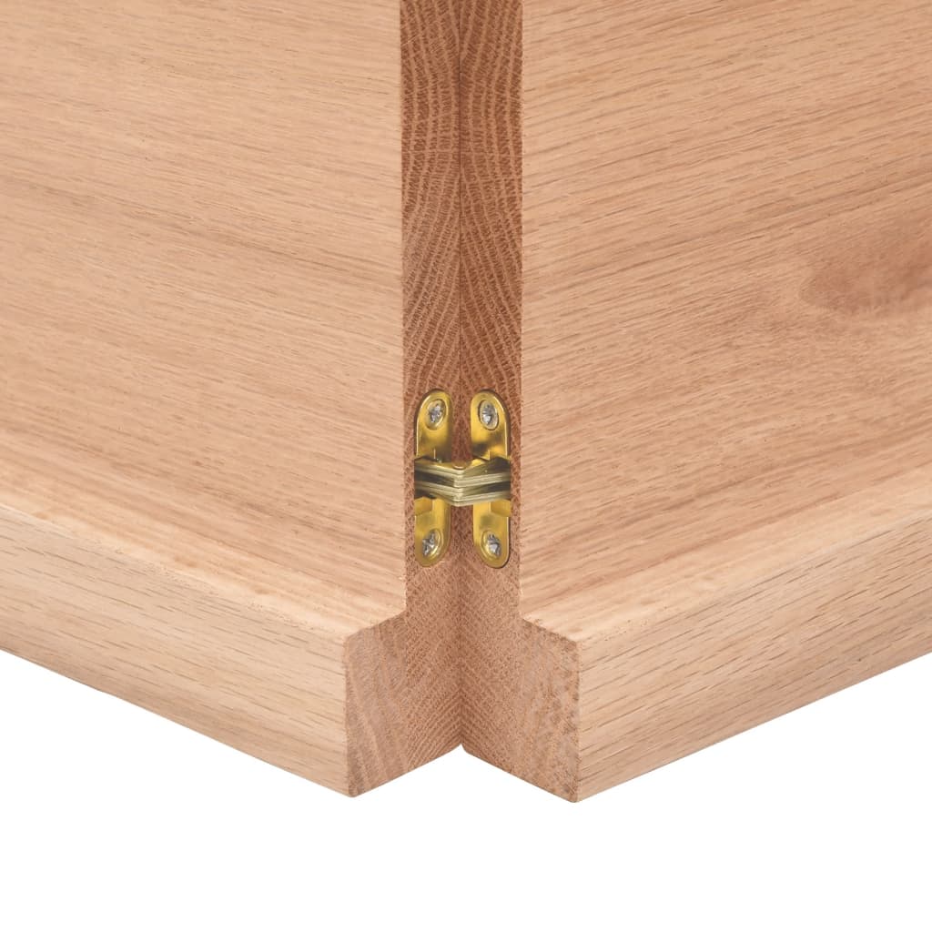 vidaXL Blat de baie, maro deschis, 180x50x(2-4) cm, lemn masiv tratat vidaXL Blat de baie, maro deschis, 180x50x(2-4) cm, lemn masiv tratat