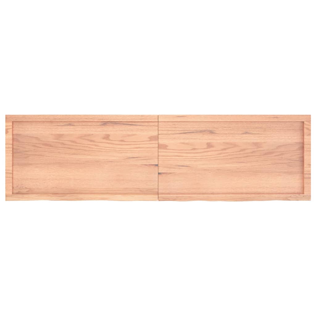 vidaXL Blat de baie, maro deschis, 180x50x(2-6) cm, lemn masiv tratat vidaXL Blat de baie, maro deschis, 180x50x(2-6) cm, lemn masiv tratat