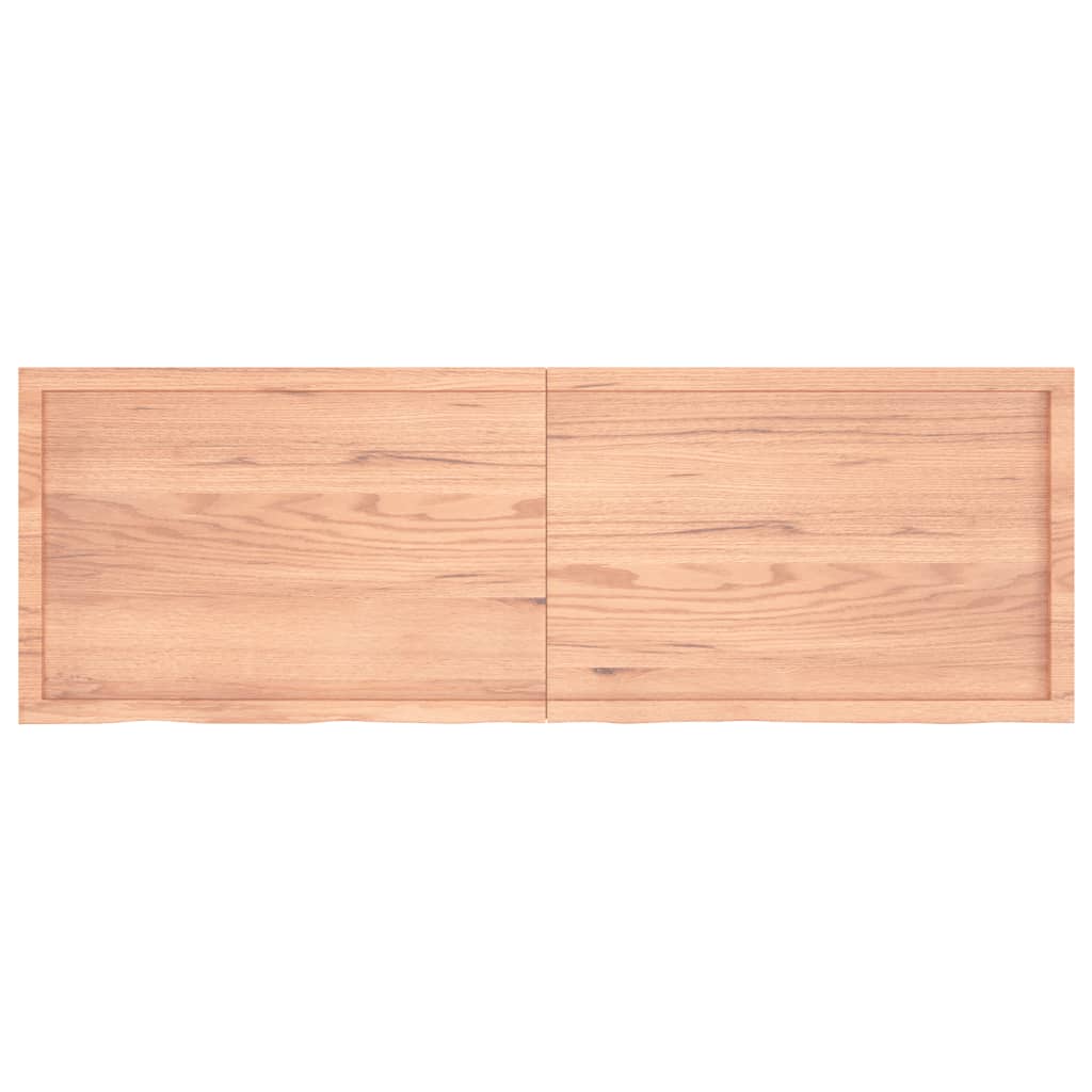 vidaXL Blat de baie, maro deschis, 180x60x(2-4) cm, lemn masiv tratat vidaXL Blat de baie, maro deschis, 180x60x(2-4) cm, lemn masiv tratat