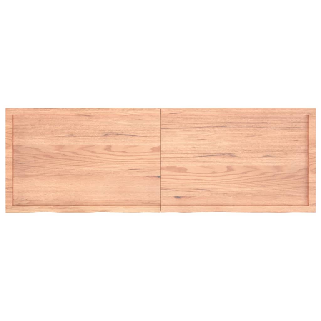 vidaXL Blat de baie, maro deschis, 180x60x(2-6) cm, lemn masiv tratat vidaXL Blat de baie, maro deschis, 180x60x(2-6) cm, lemn masiv tratat