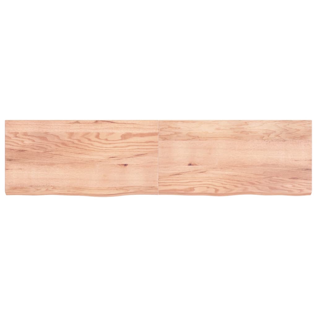 vidaXL Blat de baie, maro deschis, 200x50x(2-6) cm, lemn masiv tratat