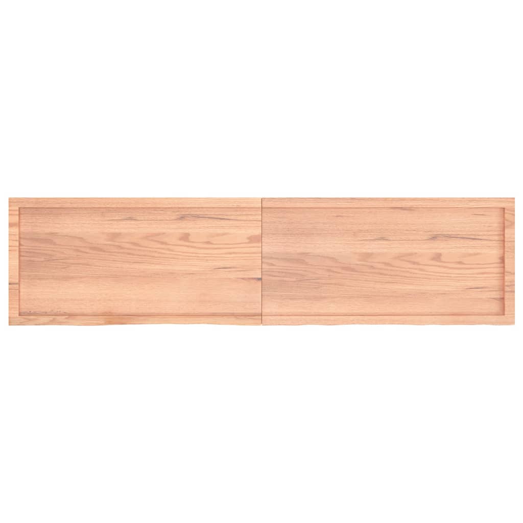 vidaXL Blat de baie, maro deschis, 200x50x(2-6) cm, lemn masiv tratat