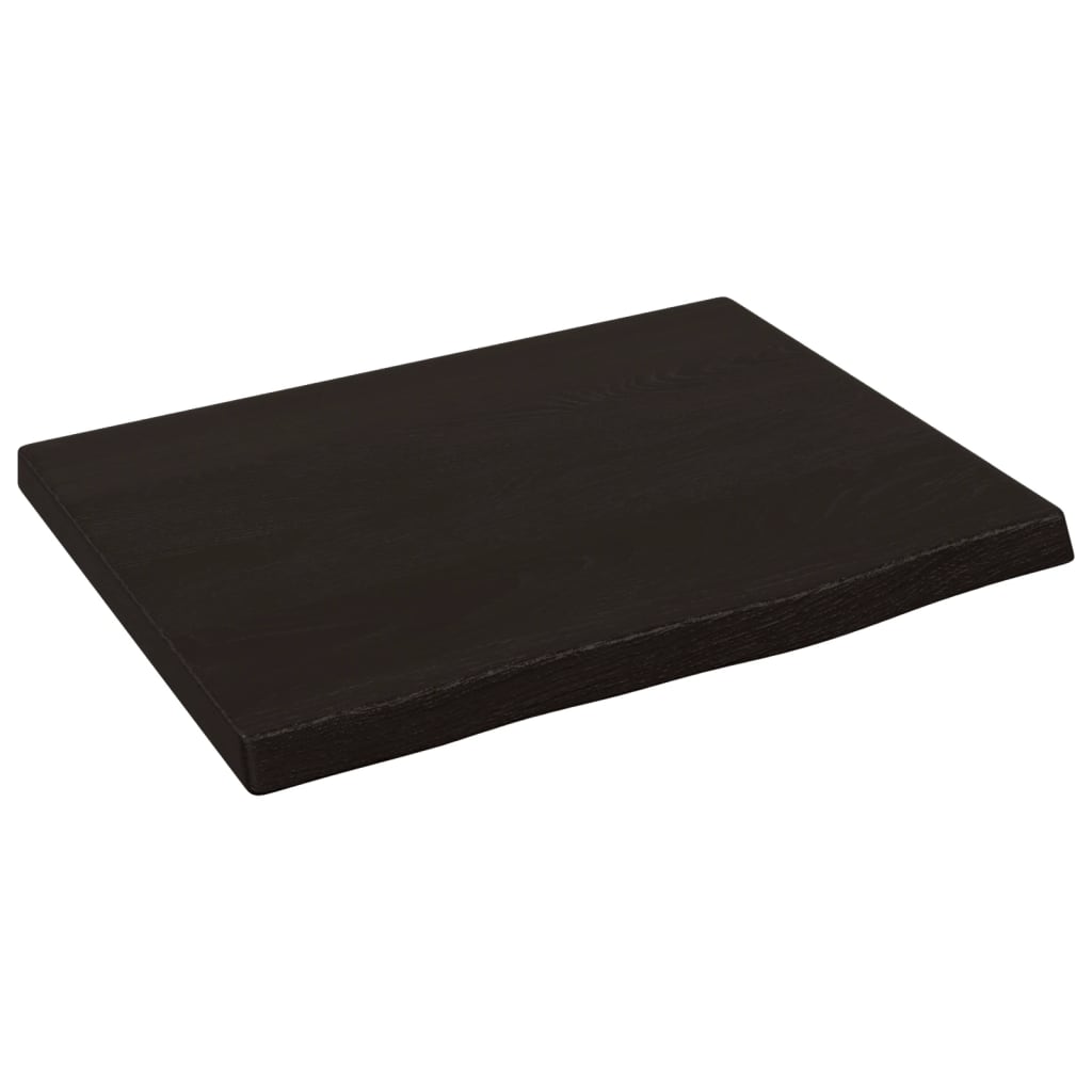 vidaXL Blat de baie, maro închis, 40x30x2 cm, lemn masiv tratat vidaXL Blat de baie, maro închis, 40x30x2 cm, lemn masiv tratat