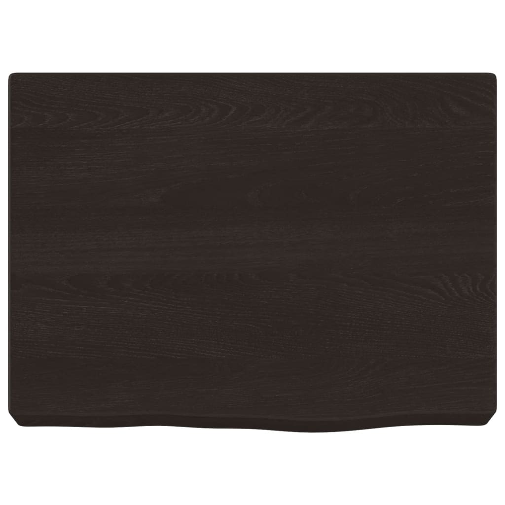 vidaXL Blat de baie, maro închis, 40x30x(2-6) cm, lemn masiv tratat