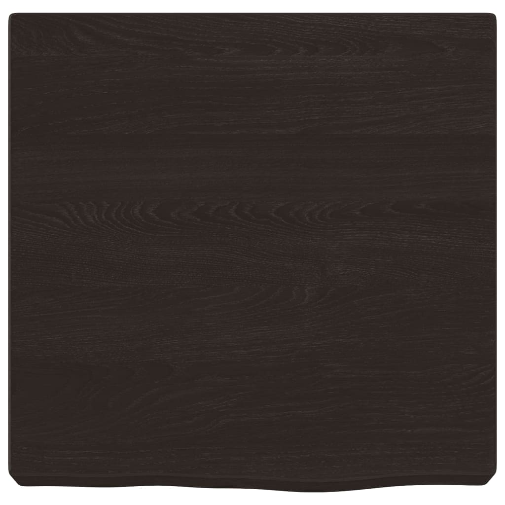 vidaXL Blat de baie, maro închis, 40x40x(2-6) cm, lemn masiv tratat vidaXL Blat de baie, maro închis, 40x40x(2-6) cm, lemn masiv tratat