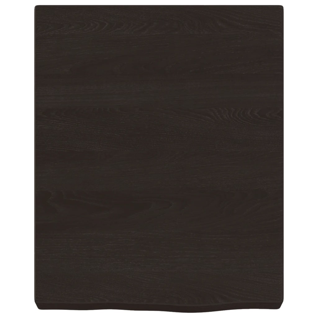 vidaXL Blat de baie, maro închis, 40x50x(2-6) cm, lemn masiv tratat vidaXL Blat de baie, maro închis, 40x50x(2-6) cm, lemn masiv tratat