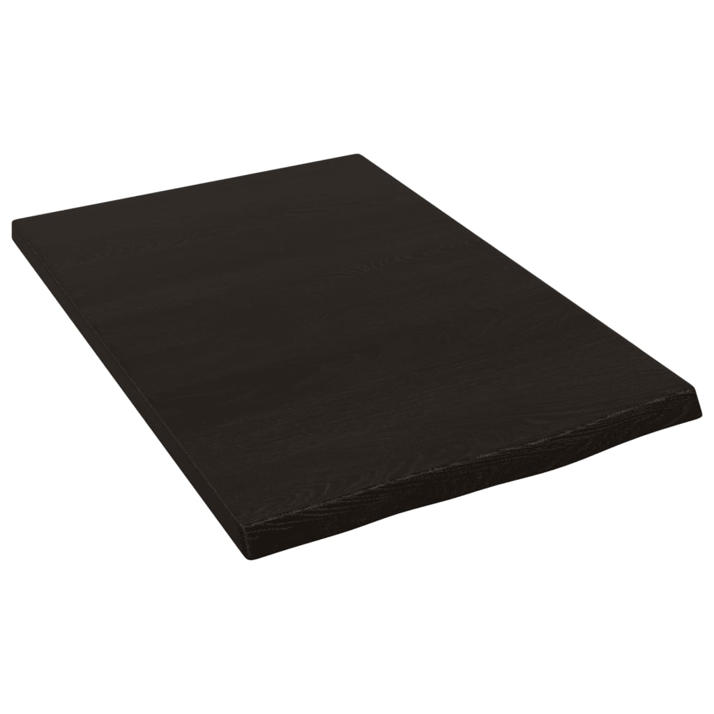 vidaXL Blat de baie, maro închis, 40x60x2 cm, lemn masiv tratat vidaXL Blat de baie, maro închis, 40x60x2 cm, lemn masiv tratat