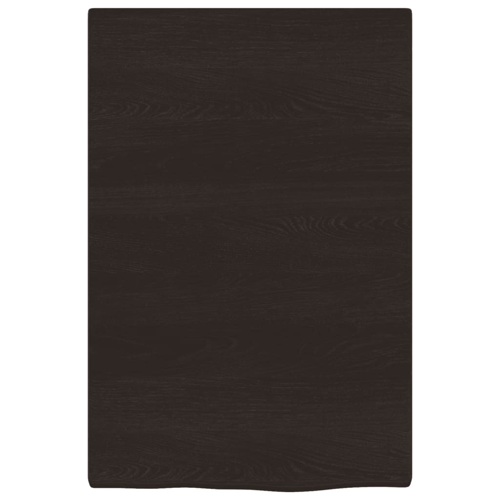 vidaXL Blat de baie, maro închis, 40x60x2 cm, lemn masiv tratat vidaXL Blat de baie, maro închis, 40x60x2 cm, lemn masiv tratat