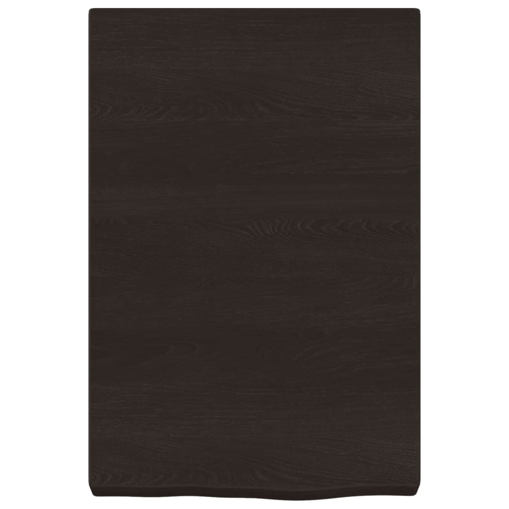 vidaXL Blat de baie, maro închis, 40x60x(2-6) cm, lemn masiv tratat vidaXL Blat de baie, maro închis, 40x60x(2-6) cm, lemn masiv tratat