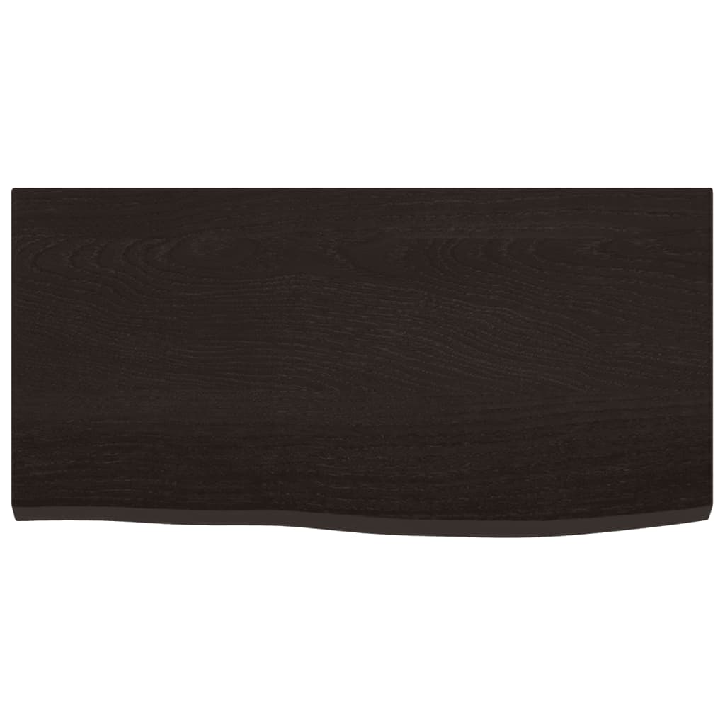 vidaXL Blat de baie, maro închis, 60x30x2 cm, lemn masiv tratat vidaXL Blat de baie, maro închis, 60x30x2 cm, lemn masiv tratat