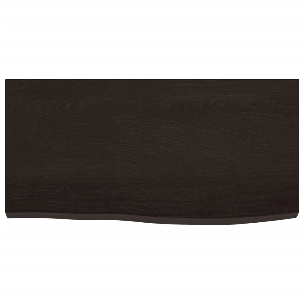 vidaXL Blat de baie, maro închis, 60x30x(2-4) cm, lemn masiv tratat vidaXL Blat de baie, maro închis, 60x30x(2-4) cm, lemn masiv tratat