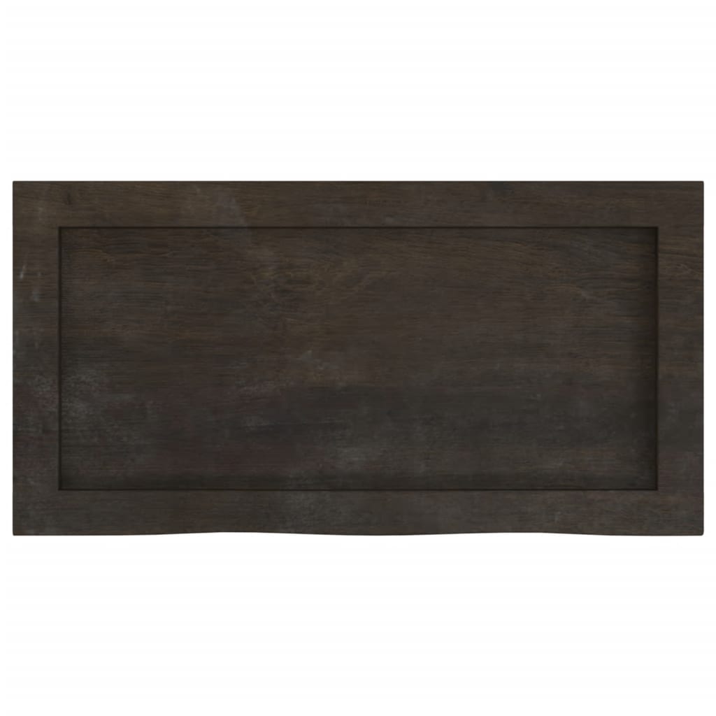 vidaXL Blat de baie, maro închis, 60x30x(2-4) cm, lemn masiv tratat vidaXL Blat de baie, maro închis, 60x30x(2-4) cm, lemn masiv tratat