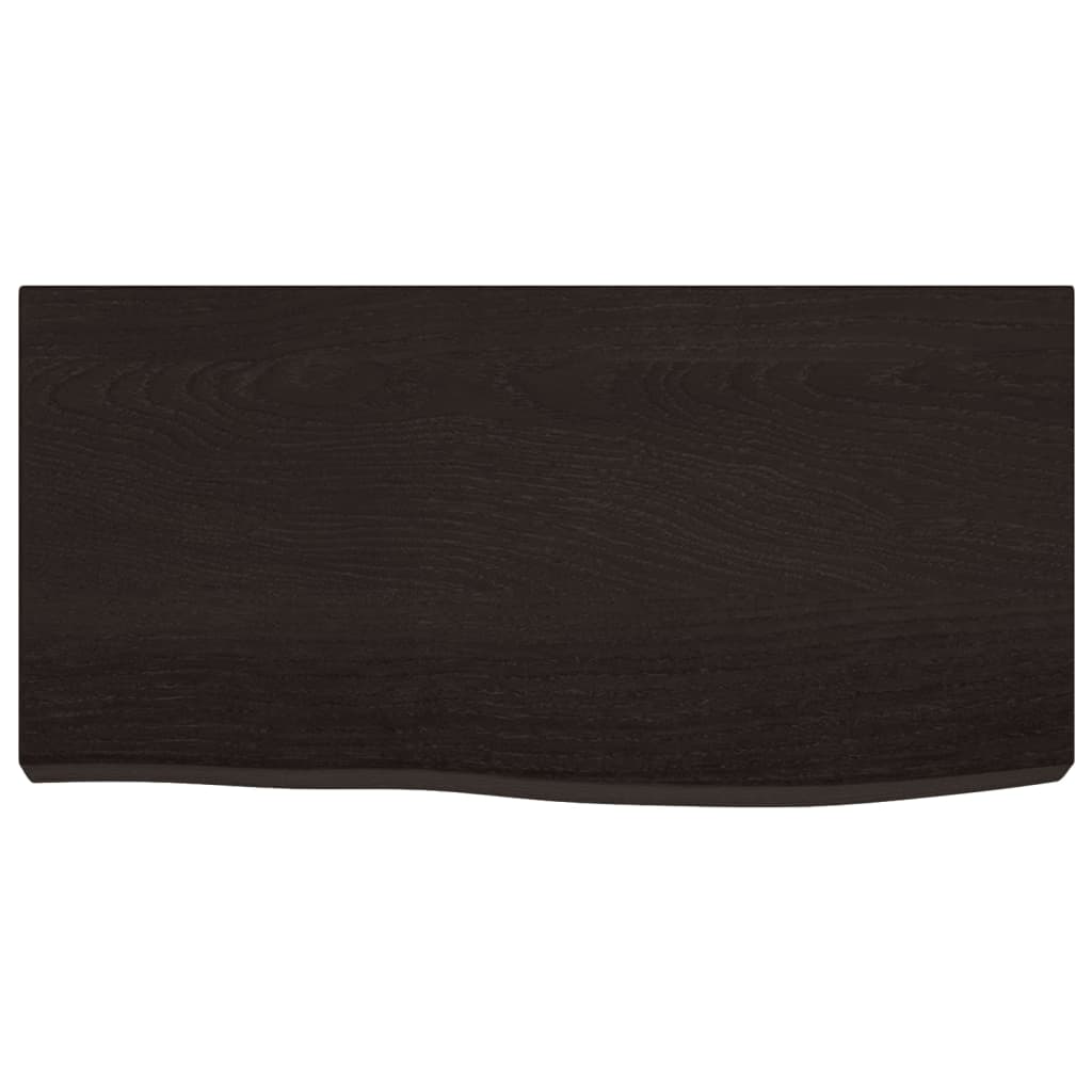 vidaXL Blat de baie, maro închis, 60x30x(2-6) cm, lemn masiv tratat vidaXL Blat de baie, maro închis, 60x30x(2-6) cm, lemn masiv tratat