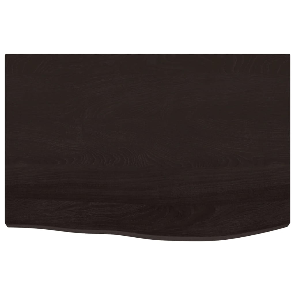 vidaXL Blat de baie, maro închis, 60x40x(2-6) cm, lemn masiv tratat vidaXL Blat de baie, maro închis, 60x40x(2-6) cm, lemn masiv tratat