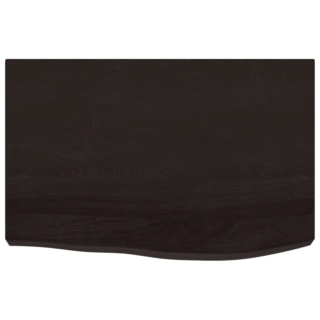 vidaXL Blat de baie, maro închis, 60x50x(2-4) cm, lemn masiv tratat vidaXL Blat de baie, maro închis, 60x50x(2-4) cm, lemn masiv tratat