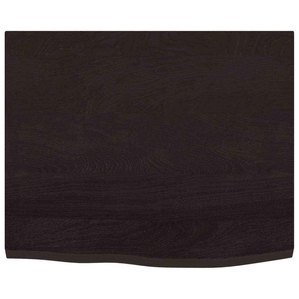 vidaXL Blat de baie, maro închis, 60x50x(2-6) cm, lemn masiv tratat vidaXL Blat de baie, maro închis, 60x50x(2-6) cm, lemn masiv tratat