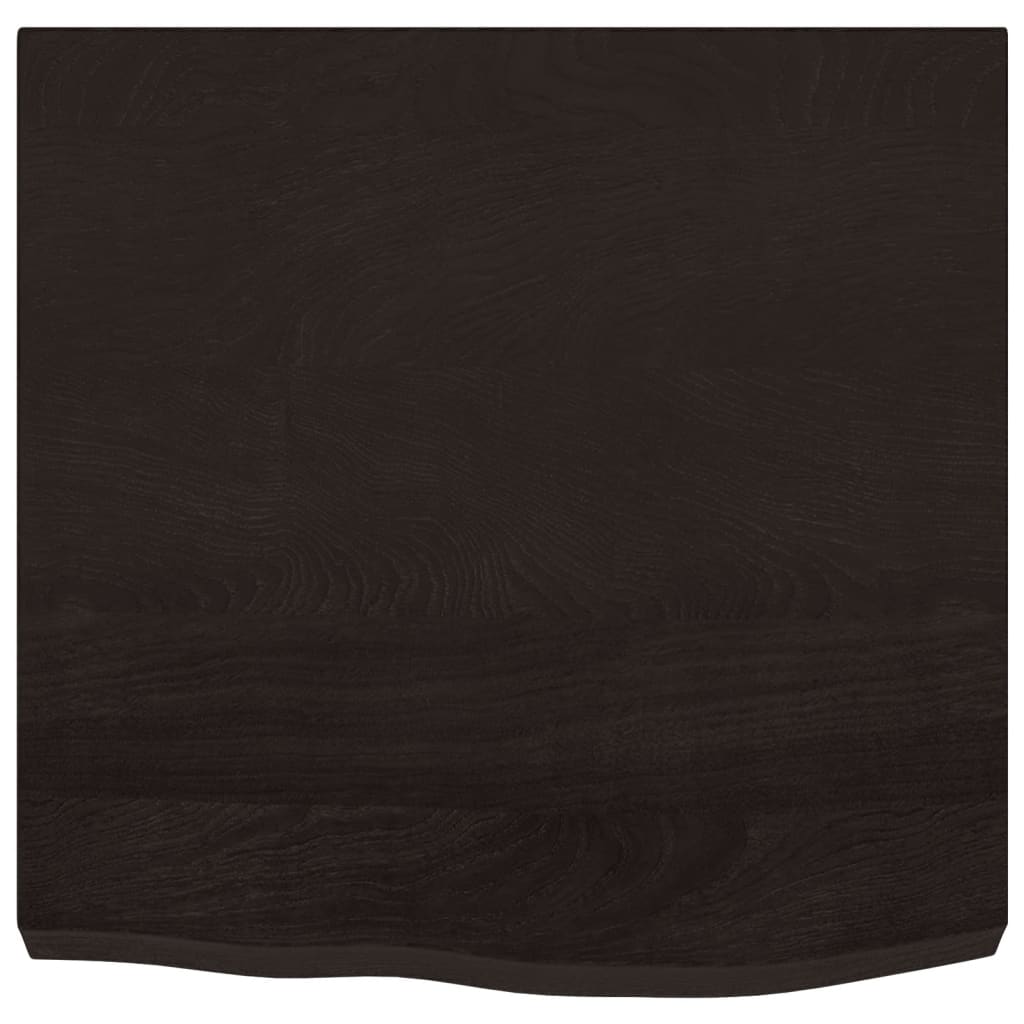 vidaXL Blat de baie, maro închis, 60x60x(2-6) cm, lemn masiv tratat vidaXL Blat de baie, maro închis, 60x60x(2-6) cm, lemn masiv tratat