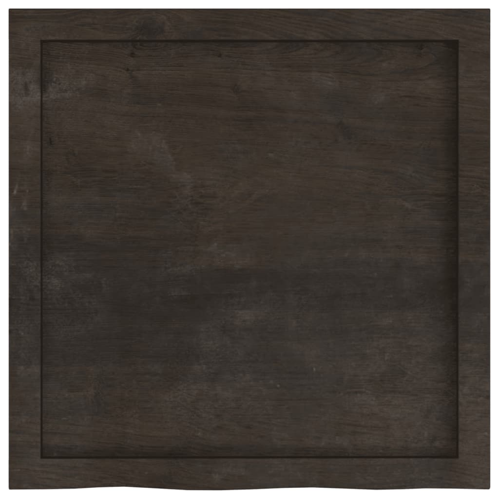 vidaXL Blat de baie, maro închis, 60x60x(2-6) cm, lemn masiv tratat vidaXL Blat de baie, maro închis, 60x60x(2-6) cm, lemn masiv tratat