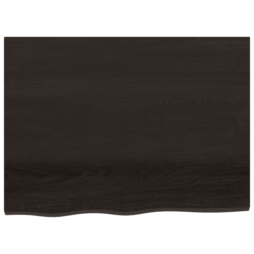 vidaXL Blat de baie, maro închis, 80x60x(2-4) cm, lemn masiv tratat vidaXL Blat de baie, maro închis, 80x60x(2-4) cm, lemn masiv tratat