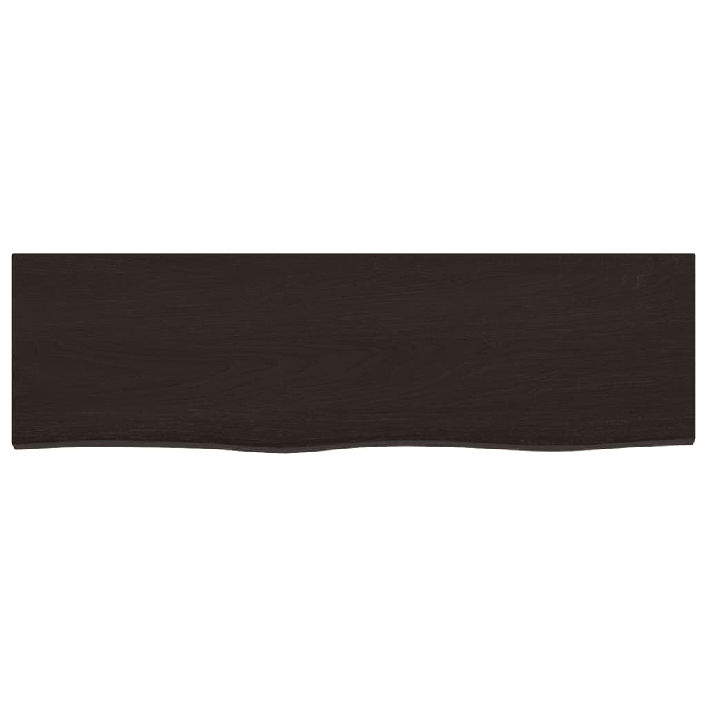 vidaXL Blat de baie, maro închis, 100x30x2 cm, lemn masiv tratat vidaXL Blat de baie, maro închis, 100x30x2 cm, lemn masiv tratat