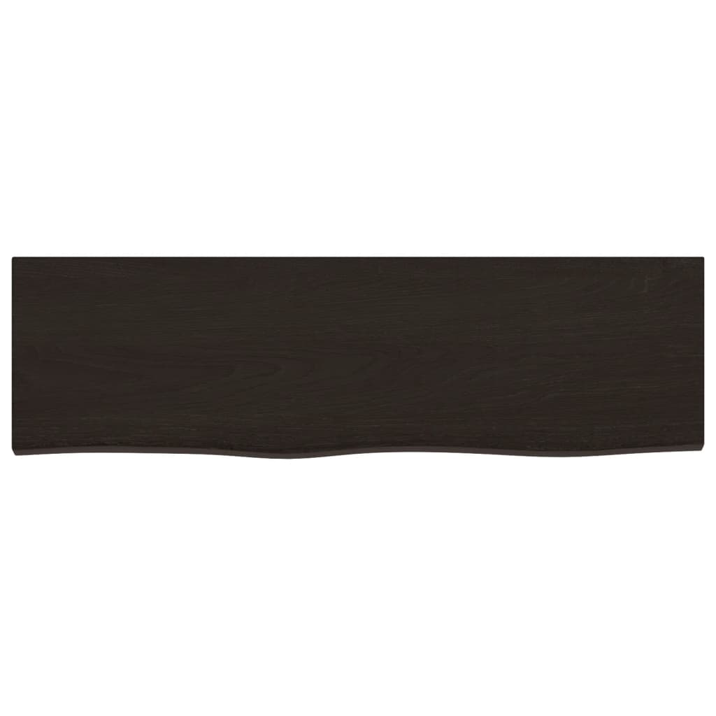 vidaXL Blat de baie, maro închis, 100x30x(2-6) cm, lemn masiv tratat vidaXL Blat de baie, maro închis, 100x30x(2-6) cm, lemn masiv tratat