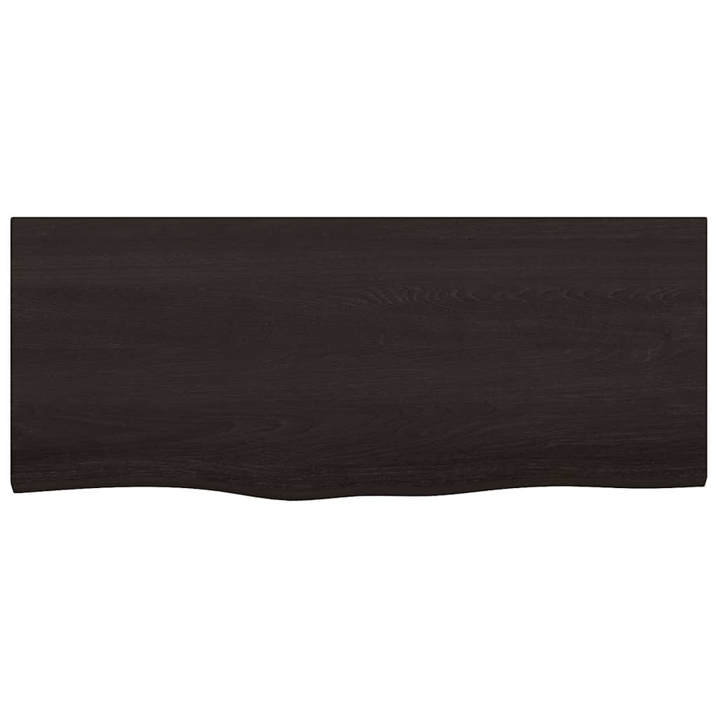 vidaXL Blat de baie, maro închis, 100x40x(2-6) cm, lemn masiv tratat vidaXL Blat de baie, maro închis, 100x40x(2-6) cm, lemn masiv tratat