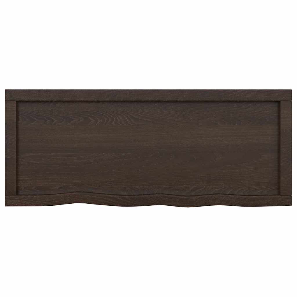 vidaXL Blat de baie, maro închis, 100x40x(2-6) cm, lemn masiv tratat vidaXL Blat de baie, maro închis, 100x40x(2-6) cm, lemn masiv tratat