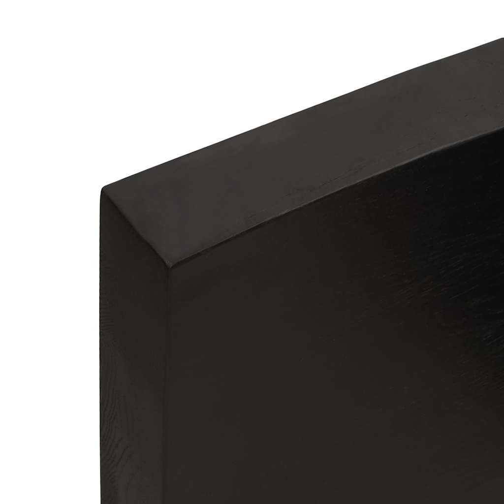 vidaXL Blat de baie, maro închis, 100x40x(2-6) cm, lemn masiv tratat vidaXL Blat de baie, maro închis, 100x40x(2-6) cm, lemn masiv tratat