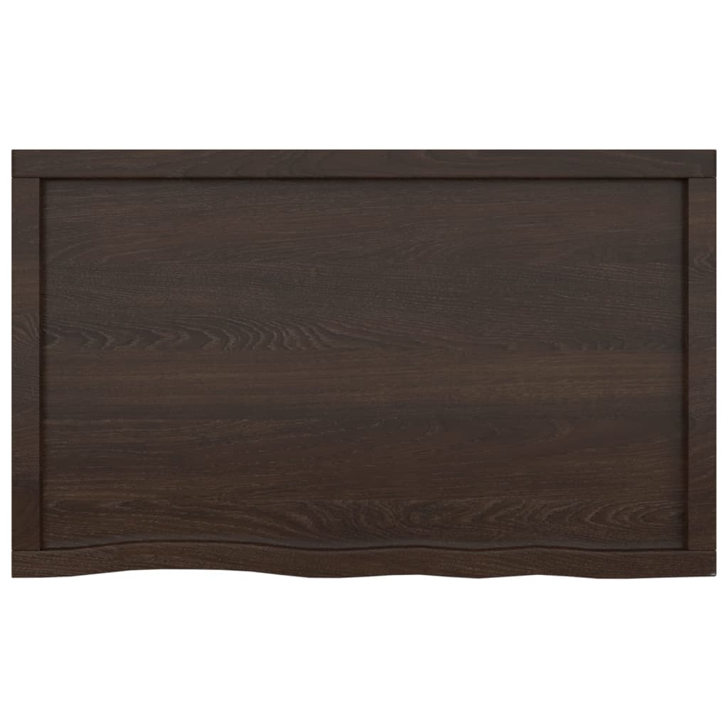 vidaXL Blat de baie, maro închis, 100x60x(2-4) cm, lemn masiv tratat