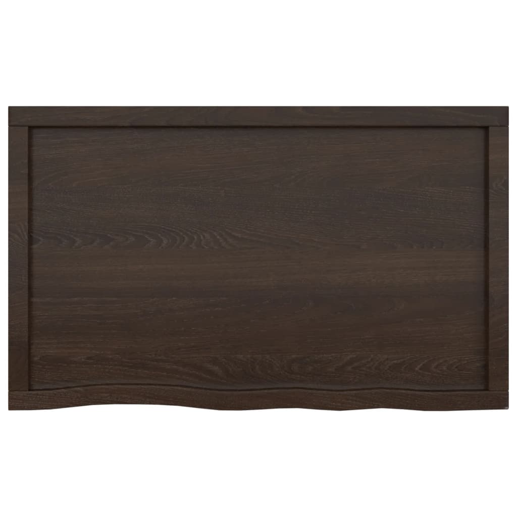 vidaXL Blat de baie, maro închis, 100x60x(2-6) cm, lemn masiv tratat vidaXL Blat de baie, maro închis, 100x60x(2-6) cm, lemn masiv tratat