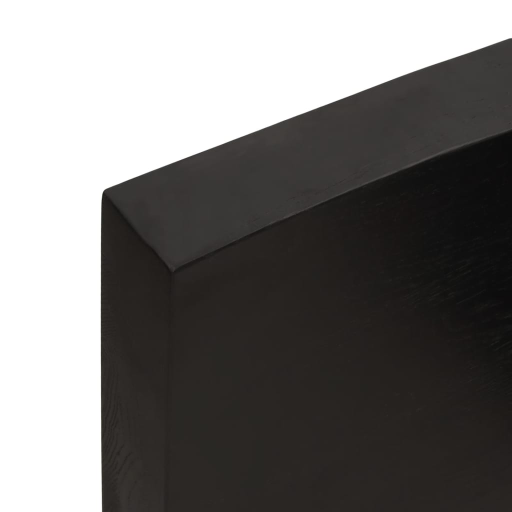 vidaXL Blat de baie, maro închis, 100x60x(2-6) cm, lemn masiv tratat vidaXL Blat de baie, maro închis, 100x60x(2-6) cm, lemn masiv tratat