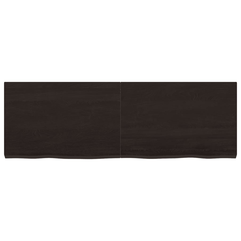 vidaXL Blat de baie, maro închis, 120x40x(2-4) cm, lemn masiv tratat vidaXL Blat de baie, maro închis, 120x40x(2-4) cm, lemn masiv tratat