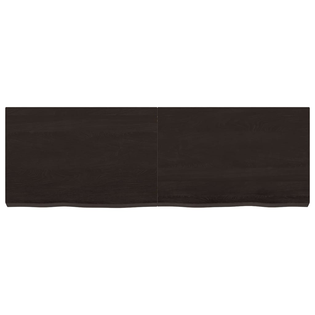 vidaXL Blat de baie, maro închis, 120x40x(2-6) cm, lemn masiv tratat