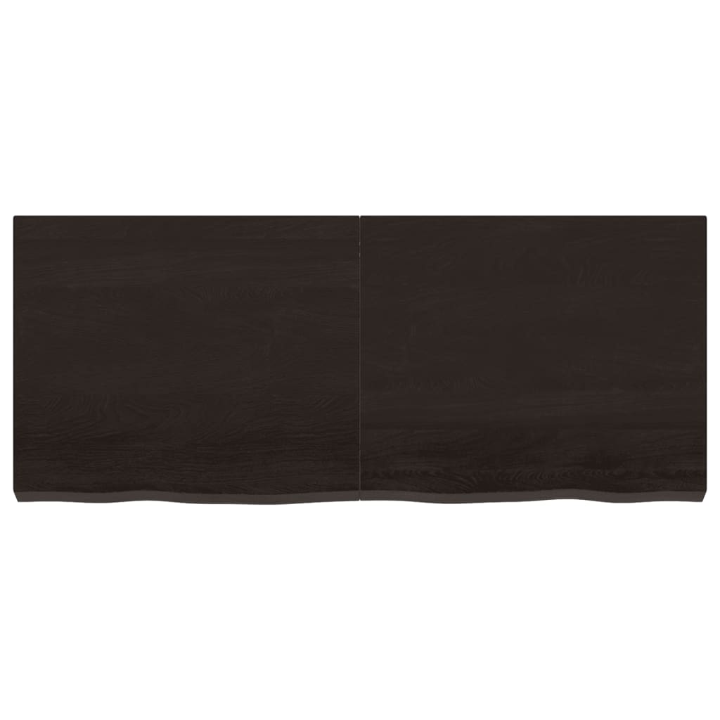 vidaXL Blat de baie, maro închis, 120x50x(2-6) cm, lemn masiv tratat vidaXL Blat de baie, maro închis, 120x50x(2-6) cm, lemn masiv tratat