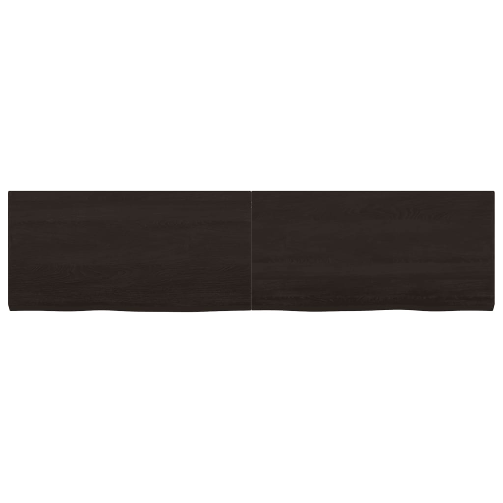 vidaXL Blat de baie, maro închis, 160x40x(2-4) cm, lemn masiv tratat vidaXL Blat de baie, maro închis, 160x40x(2-4) cm, lemn masiv tratat