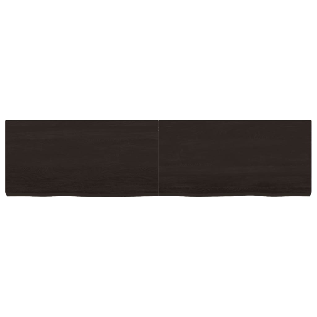 vidaXL Blat de baie, maro închis, 160x40x(2-6) cm, lemn masiv tratat vidaXL Blat de baie, maro închis, 160x40x(2-6) cm, lemn masiv tratat