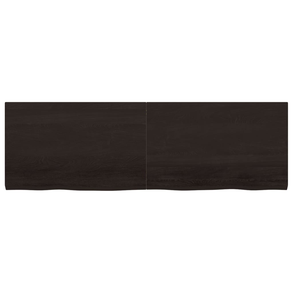 vidaXL Blat de baie, maro închis, 160x50x(2-4) cm, lemn masiv tratat vidaXL Blat de baie, maro închis, 160x50x(2-4) cm, lemn masiv tratat