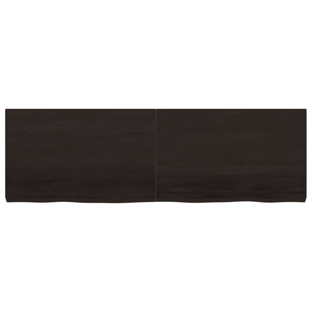 vidaXL Blat de baie, maro închis, 160x50x(2-6) cm, lemn masiv tratat vidaXL Blat de baie, maro închis, 160x50x(2-6) cm, lemn masiv tratat