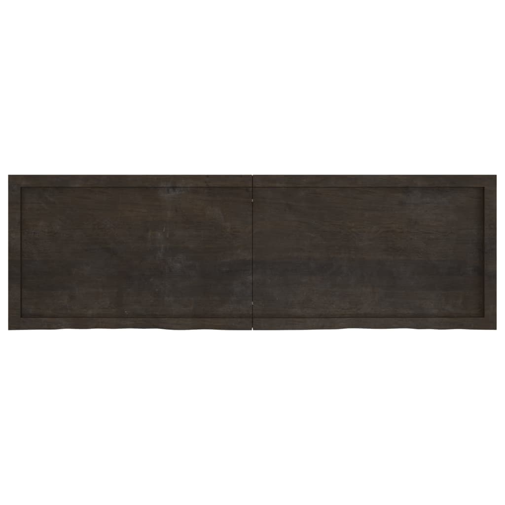 vidaXL Blat de baie, maro închis, 160x50x(2-6) cm, lemn masiv tratat vidaXL Blat de baie, maro închis, 160x50x(2-6) cm, lemn masiv tratat