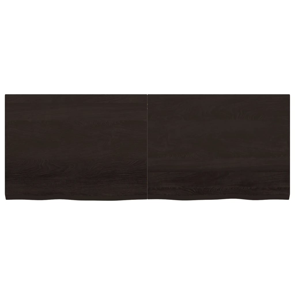 vidaXL Blat de baie, maro închis, 160x60x(2-4) cm, lemn masiv tratat vidaXL Blat de baie, maro închis, 160x60x(2-4) cm, lemn masiv tratat