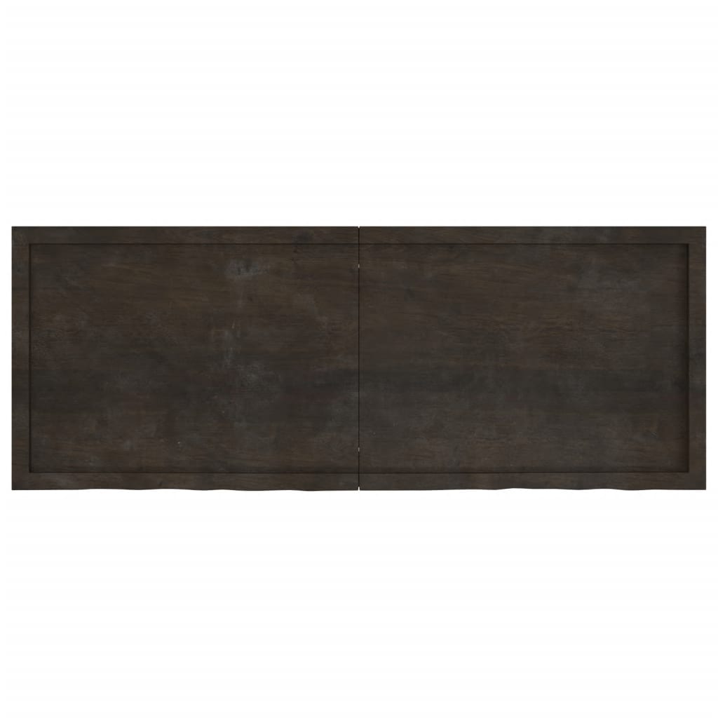 vidaXL Blat de baie, maro închis, 160x60x(2-6) cm, lemn masiv tratat vidaXL Blat de baie, maro închis, 160x60x(2-6) cm, lemn masiv tratat