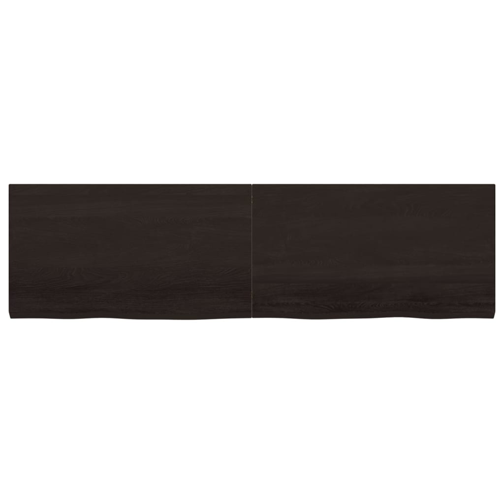 vidaXL Blat de baie, maro închis, 180x50x(2-4) cm, lemn masiv tratat vidaXL Blat de baie, maro închis, 180x50x(2-4) cm, lemn masiv tratat