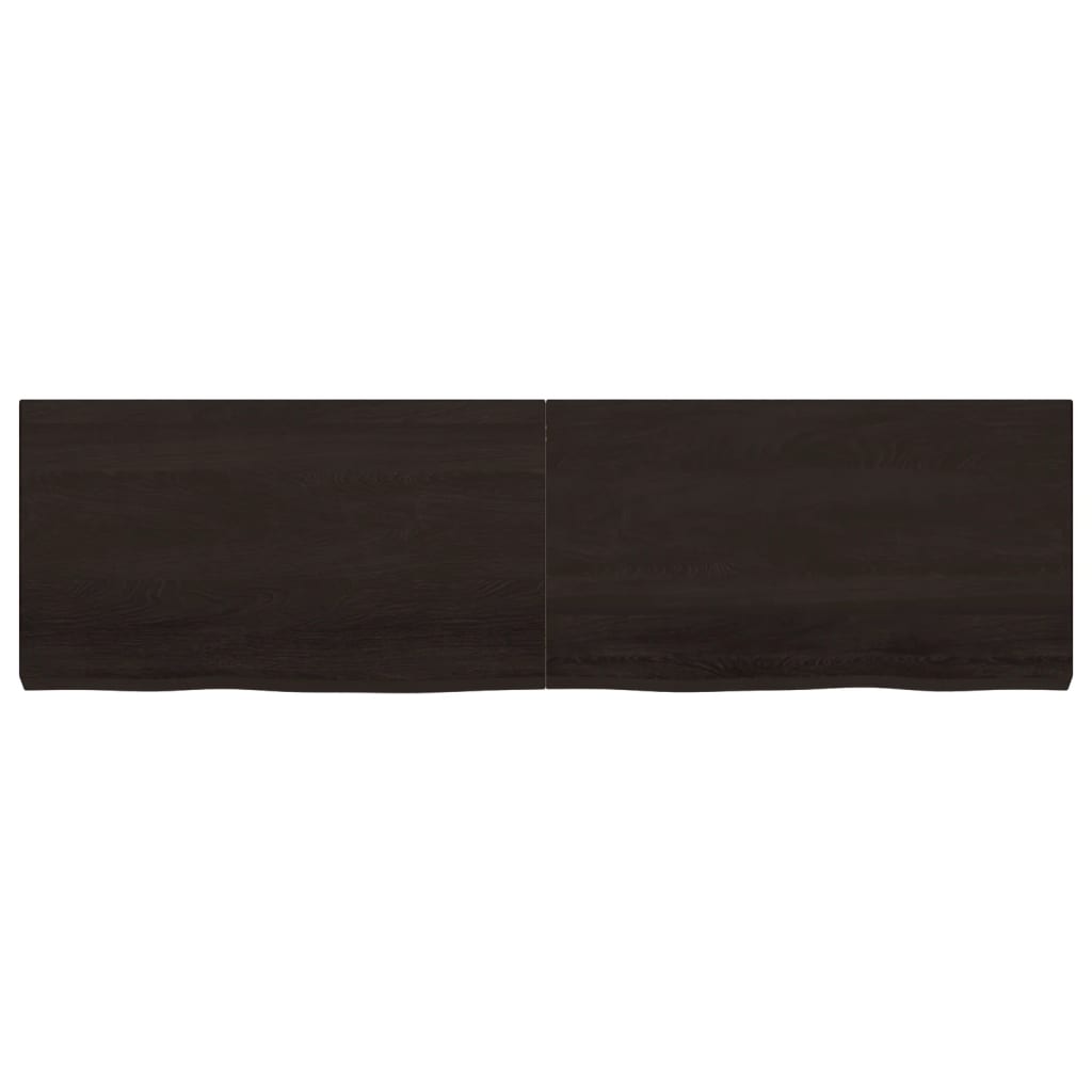 vidaXL Blat de baie, maro închis, 180x50x(2-6) cm, lemn masiv tratat vidaXL Blat de baie, maro închis, 180x50x(2-6) cm, lemn masiv tratat