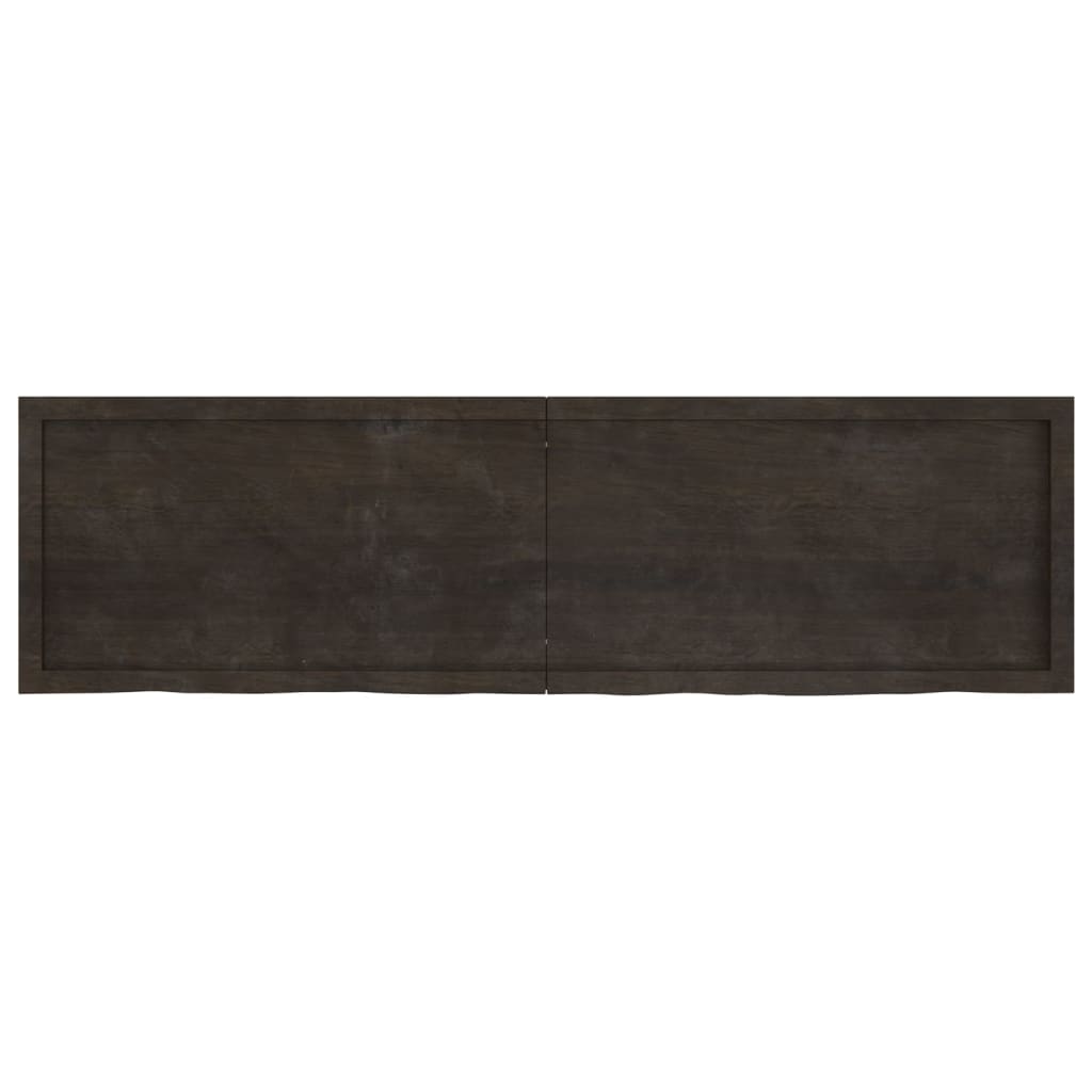 vidaXL Blat de baie, maro închis, 180x50x(2-6) cm, lemn masiv tratat vidaXL Blat de baie, maro închis, 180x50x(2-6) cm, lemn masiv tratat